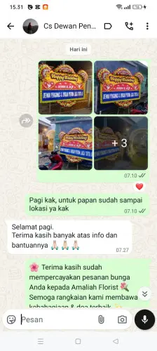Testimonial Papan Bunga Pernikahan maja baru
