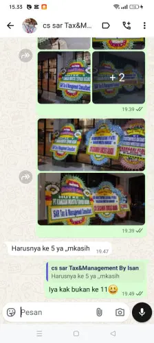 Testimonial Papan Bunga maja baru